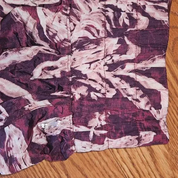 Free People FP Movement The Way Home Floral Shorts Eggplant Size XL - Picture 6 of 7